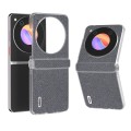 For ZTE nubia Flip ABEEL Three Parts Frosted Transparent Frame Diamond Phone Case(Black)