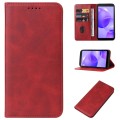 For TCL 502 Magnetic Closure Leather Phone Case(Red)