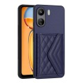 For Xiaomi Redmi 13C 4G / Poco C65 Rhombic Texture Card Bag RFID Phone Case(Dark Purple)