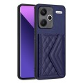 For Xiaomi Redmi Note 13 Pro+ Rhombic Texture Card Bag RFID Phone Case(Dark Purple)