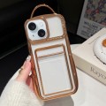 For iPhone 15 Plus Electroplated Clear Card Slot TPU Phone Case(Gold)