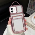 For iPhone 11 Electroplated Clear Card Slot TPU Phone Case(Pink)