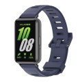 For Samsung Galaxy Fit 3 Mijobs Flat Hole Silicone Watch Band(Midnight Blue+Black)