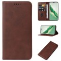 For Honor Magic6 Pro Magnetic Closure Leather Phone Case(Brown)