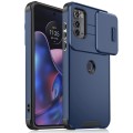 For Motorola Edge 2022 Sliding Camshield TPU + PC Phone Case(Blue)