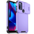 For Motorola Moto G Play 2023 Sliding Camshield TPU + PC Phone Case(Purple)