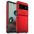 For Google Pixel 6a Sliding Camshield TPU + PC Phone Case(Red)