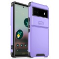 For Google Pixel 6a Sliding Camshield TPU + PC Phone Case(Purple)