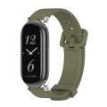 For Xiaomi Mi Band 8 Mijobs GT4 Silicone Breathable Watch Band(Army Green Silver)
