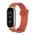 For Xiaomi Mi Band 8 Mijobs GT4 Silicone Breathable Watch Band(Orange Light Gold)