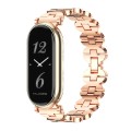 For Xiaomi Mi Band 8 Mijobs GT4 Bone Chain Metal Watch Band(Rose Gold)