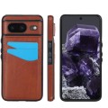 For Google Pixel 8 Litchi Leather Skin Card Slots Phone Case(Brown)