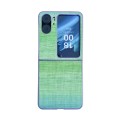 For OPPO Find N2 Flip Illusory Color Leather Texture PC Phone Case(Green)