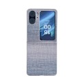 For OPPO Find N2 Flip Illusory Color Leather Texture PC Phone Case(Blue)