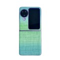 For OPPO Find N3 Flip Illusory Color Leather Texture PC Phone Case(Green)