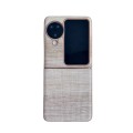 For OPPO Find N3 Flip Illusory Color Leather Texture PC Phone Case(Coffee)