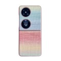 For Huawei Pocket 2 Illusory Color Leather Texture PC Phone Case(Pink)
