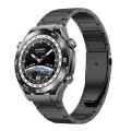 For Huawei Watch 4 / 4 Pro 22mm Flat Buckle Titanium Alloy Watch Band(Black)