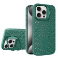 For iPhone 15 Pro Max Hollow Cooling Lens Holder MagSafe Magnetic TPU Phone Case(Green)