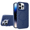 For iPhone 14 Pro Hollow Cooling Lens Holder MagSafe Magnetic TPU Phone Case(Blue)