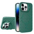 For iPhone 14 Pro Max Hollow Cooling Lens Holder MagSafe Magnetic TPU Phone Case(Green)
