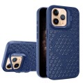 For iPhone 11 Pro Max Hollow Cooling Lens Holder MagSafe Magnetic TPU Phone Case(Blue)