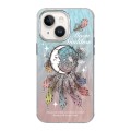 For iPhone 13 Illustration Pattern Radiation Design Full Coverage Shockproof Phone Case(Wind Chimes)