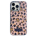 For iPhone 13 Pro Glitter Powder Leopard Print PC + TPU Phone Case(Brown)