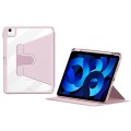 For iPad Pro 11 2022 / 2021 / 2020 ZGA Tri-Fold 360 Rotation Smart Leather Tablet Case(Pink)