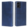 For Motorola Moto G24 4G Cow Texture Magnetic Leather Phone Case(Blue)