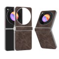 For ZTE nubia Flip/Libero Flip PU Leather Black Edge Phone Case(Coffee)