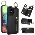 For Samsung Galaxy A51 5G Litchi Texture Zipper Double Buckle Card Bag Phone Case(Black)
