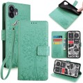 For Nothing Phone 2 Tree & Deer Embossed Leather Phone Case(Green)