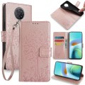 For Xiaomi Redmi K30 Ultra Tree & Deer Embossed Leather Phone Case(Rose Gold)