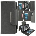 For iPhone 15 Pro Max Multifunctional 7-Card Wallet Leather Phone Case(Grey)