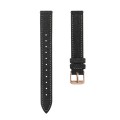 For Garmin Lily 2 14mm Linen Fabric Leather Watch Band(Black)