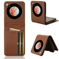 For ZTE nubia Flip / Libero Flip PU Leather PC Phone Case(Brown)