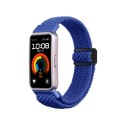 For Huawei Band 9 / 8 Magnetic Buckle Nylon Braid Watch Band(Blue)