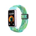 For Huawei Band 9 / 8 Magnetic Buckle Nylon Braid Watch Band(Bright Green)