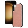For Samsung Galaxy S23 5G Cowhide Texture Back Cover Phone Case(Rose Gold)
