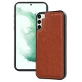 For Samsung Galaxy S22 5G Cowhide Texture Back Cover Phone Case(Brown)