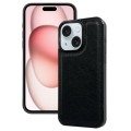 For iPhone 15 Plus Cowhide Texture Back Cover Phone Case(Black)