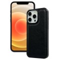 For iPhone 12 / 12 Pro Cowhide Texture Back Cover Phone Case(Black)
