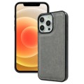 For iPhone 12 / 12 Pro Cowhide Texture Back Cover Phone Case(Grey)