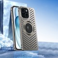 For iPhone 14 MagSafe Magnetic Metal Cooling Phone Case(Titanium)