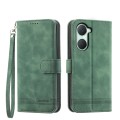 For vivo Y03 Dierfeng Dream Line TPU + PU Leather Phone Case(Green)