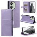 For Xiaomi Poco C65 Simple 6-Card Wallet Leather Phone Case(Purple)
