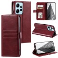 For Xiaomi Redmi Note 12 4G Simple 6-Card Wallet Leather Phone Case(Wine Red)