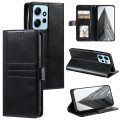For Xiaomi Redmi Note 12 4G Simple 6-Card Wallet Leather Phone Case(Black)