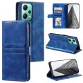 For Xiaomi Redmi Note 12 5G Simple 6-Card Wallet Leather Phone Case(Blue)